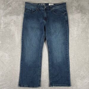 TK Axel Slim Bootcut Jeans Mens 40x30 Dark Wash Stretch Denim